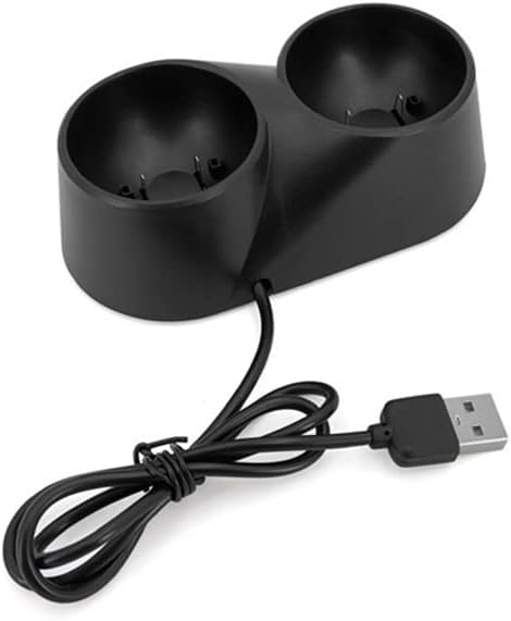 N//B Charging Dock for PS4 VR PSVR Move, Compatible with PS Move, Charging Station for Two Controllers, Stylish, Black