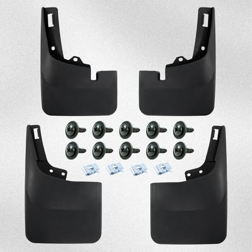Image of Mud Flaps Mud Guards Replacement for 2021-2023 F-150 (Without OEM Fender Flares) Front Mudflap and Rear Mudguard No Drilling Required 4pc Set