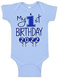 Reaxion Aiden's Corner Handmade 1st Birthday Baby Clothes - Baby Boy My First Birthday Bodysuits &...