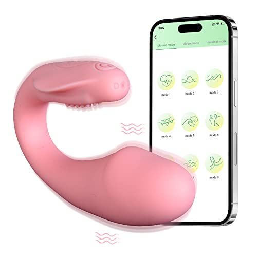 Fvlfil G-Spot Vibrator With App,Rechargerable Adult Sex Toys 10 Vibrations, Long Distance Bluetooth Wearable Panty Couple Vibrator, Female Sex Toy For Women Couples（Pink） #TOP21