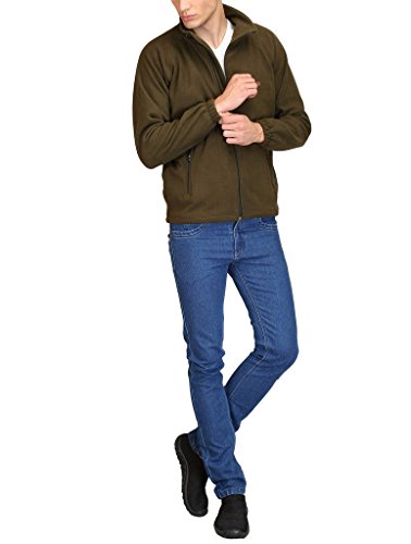 Image of Plutus Full Sleeve Men's Solid Fleece Jacket