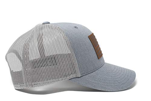 Image of 13 STRIPES American Flag Hat - Leather Patch Mesh Back Snapback Hat for Men & Women USA Flag Trucker Hat, Casual Unisex Hat