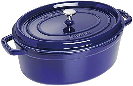 Staub Oval Cocotte Oven, 7 quart, Dark Blue - Thumbnail 3