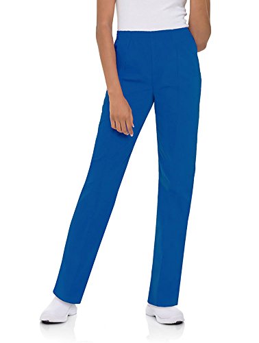 Landau Essentials Relaxed Fit 2-Pocket Elastic Scrub Pants for Women 8320 Galaxy Blue PXS