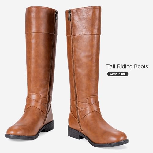 Image of Vepose Women's 949 Knee High Boots,Tall Riding Boots Low Heel with Wide Calf and Wide Widths