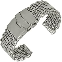 LIFKOME Metal Watchband Stainless Steel Watchbnad Stainless Watch Strap Shark Mesh Watch Band Mesh Watchband