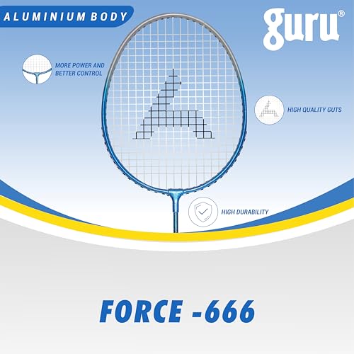 Image of GURU Force-666 Badminton Racket Pack of 1 for Men, Women Boys & Girls with Cover