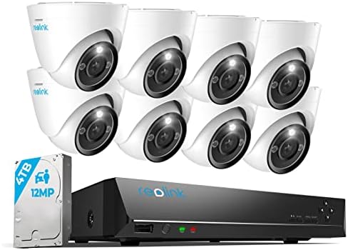 Bild 9 - Reolink 12MP PoE Überwachungskamera Set Aussen, 8-Kanal NVR mit 2TB HDD für 24/7 Aufzeichnung und 4X Dome IP Kameras mit Personen-/Fahrzeugerkennung, 2-Wege-Audio, Spotlights, RLK8-1200D4-A