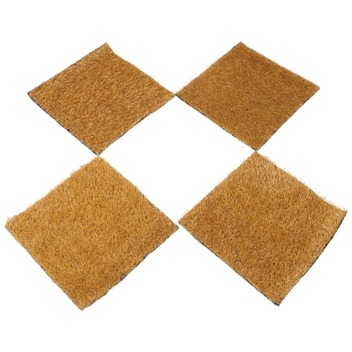 Coussins de nidification pour poulailler Callaron | 4 tapis en herbe artificielle