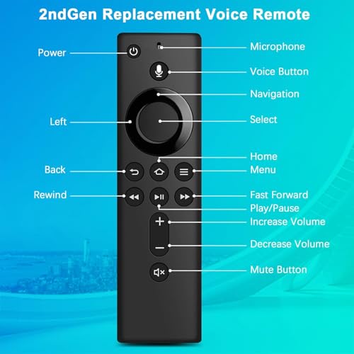 Image of L5B83H Replacement Remote Control with Voice Function Fit for AMZ SecondGen TVCube, TV Stick 1st Gen & SecondGen