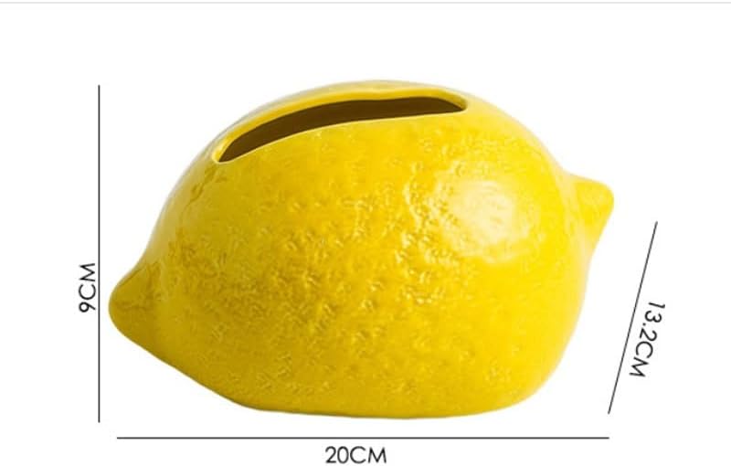 Fun Lemon Paper Towel Box Cute Desktop Home Decor Item Dining Table Storage Ceramic Drawer image 4