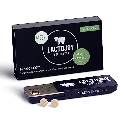 LactoJoy Pastillas de Lactasa 14.500 FCC I Tratamiento de Comprimidos 