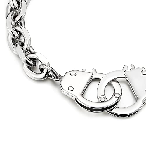 Pulsera de acero inoxidable para hombre y mujer pulsera eslabón pulsera pulida miniatura 2