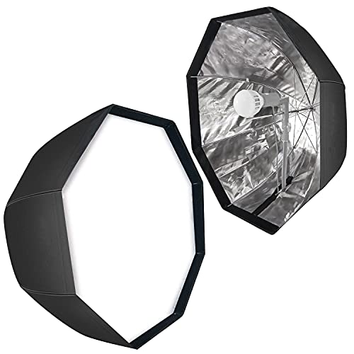Limostudio 32 Inch Diameter Octagon Umbrella Softbox Reflector, White Soft Lighting Diffuser Cover And Carrying Bag, Agg2355 #TOP7