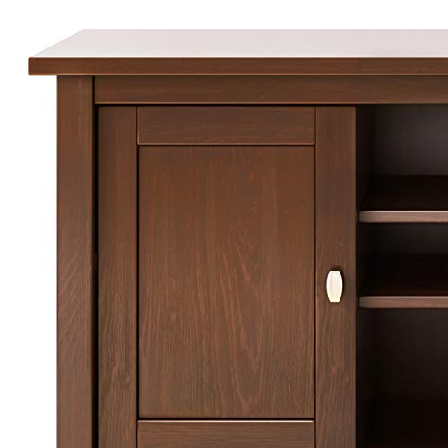 image for SIMPLIHOME Warm Shaker SOLID WOOD Universal TV Media Stand, 47 inch Wi