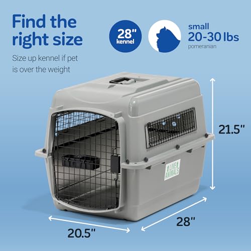 Petmate 00200 Transportin Sky Kennel 28, 71,12 L x 52,07 B x 54,61 H cm, Grau