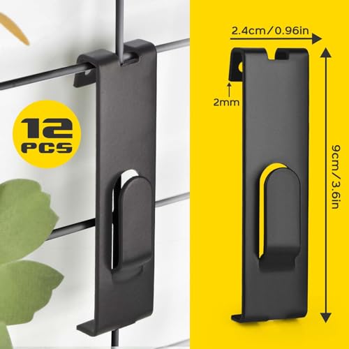 Accencyc GRIDWALL748 Gridwall Hooks Hangers 12Pcs Grid Wall Notch Hooks Grid Panel Hooks Display Hooks For Grid Metal Wire Grid Wall Hangers Wall Utility Gridwall Hanging Hooks thumb #2