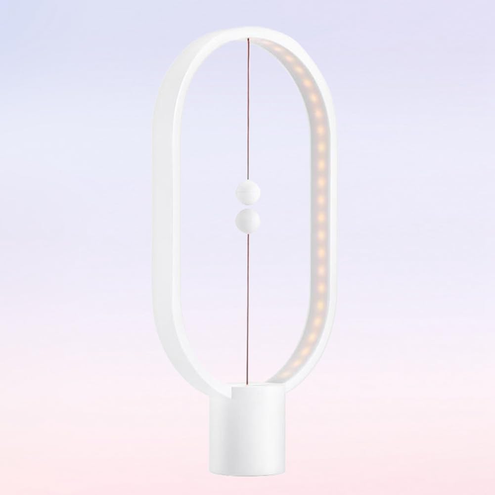 Qcwwy Lampe de Bureau LED USB avec Interrupteur Magnétique, Lumière (WHITE)