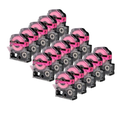 ���x���e�[�v SK12P LK 4PBF ���n�Ɍu���s���N 12mm LW 400 ���x���v�����^�ƌ݊�������(15PK Pink)