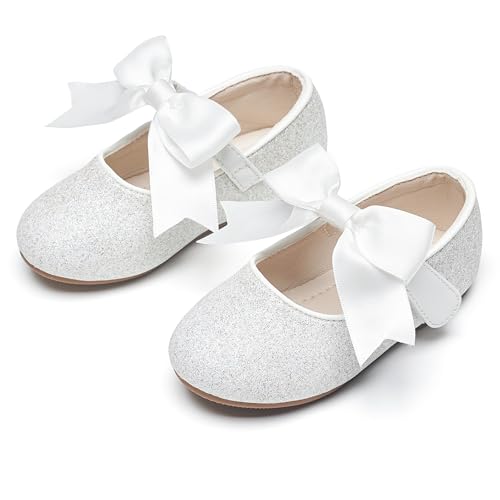 Image of PHIRAMIN Tollder Girl Dress Shoes - Little Girl Ballet Flats for Wedding Party