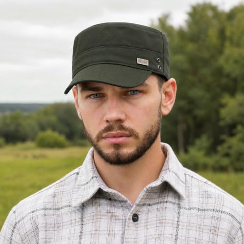 Image of Unisex Basic Cadet Army Caps Everyday Military Style Hat