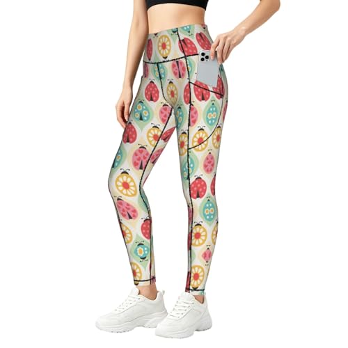 Leggings de mariquitas para mujer conjuntos de entrenamiento fitness