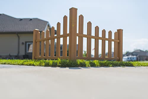 Vita 43' H Country Picket Fence, Brown VA84050