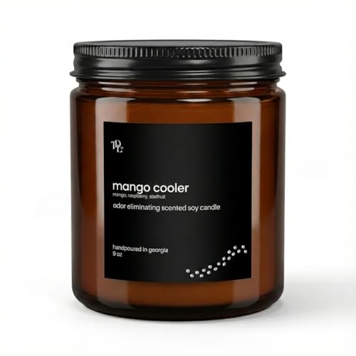 The Diamond Life Home Mango Cooler Pet Odor Eliminator Candle – Mango, Tangerine & Starfruit – Luxury Odor Neutralizing Candle for Homes with Dogs & Cats – Clean Burn – 9 oz