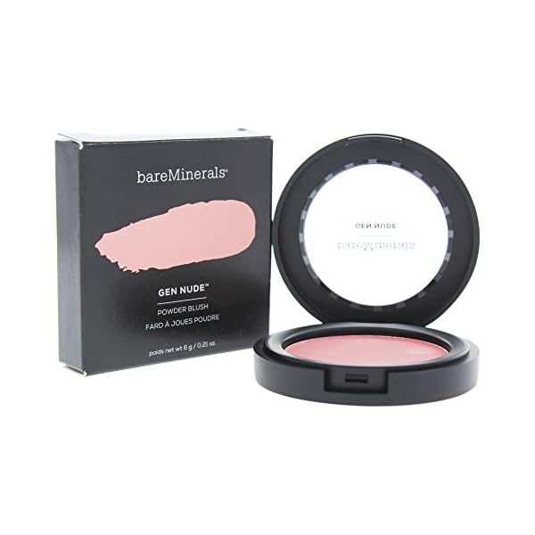 bareMinerals Gen Nude Powder Blush, Mineral-Based Pressed Powder Blush, All Day Wear, Buildable Coverage, Matte Soft Focus Finish, Talc-Free, Vegan