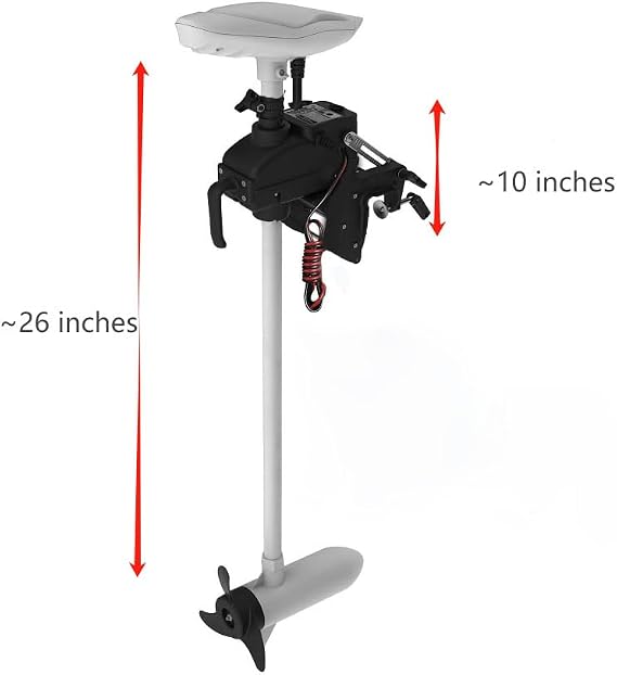 AQUOS Haswing Transom Trolling Motor 55lbs 26in - Wireless Remote & Foot