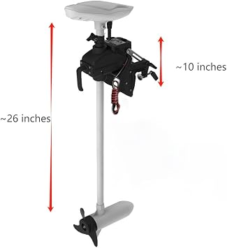 AQUOS Haswing Transom Trolling Motor 55lbs 26in - Wireless Remote & Foot