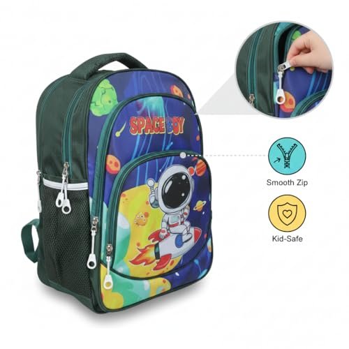 Image of Stylbase Kid School Backpack Bag for Girls and Boys | Ideal School Picnic Travel & Travelling Bag |17 Inches 4 Compartments, Water-Resistant Multipurpose for Kids