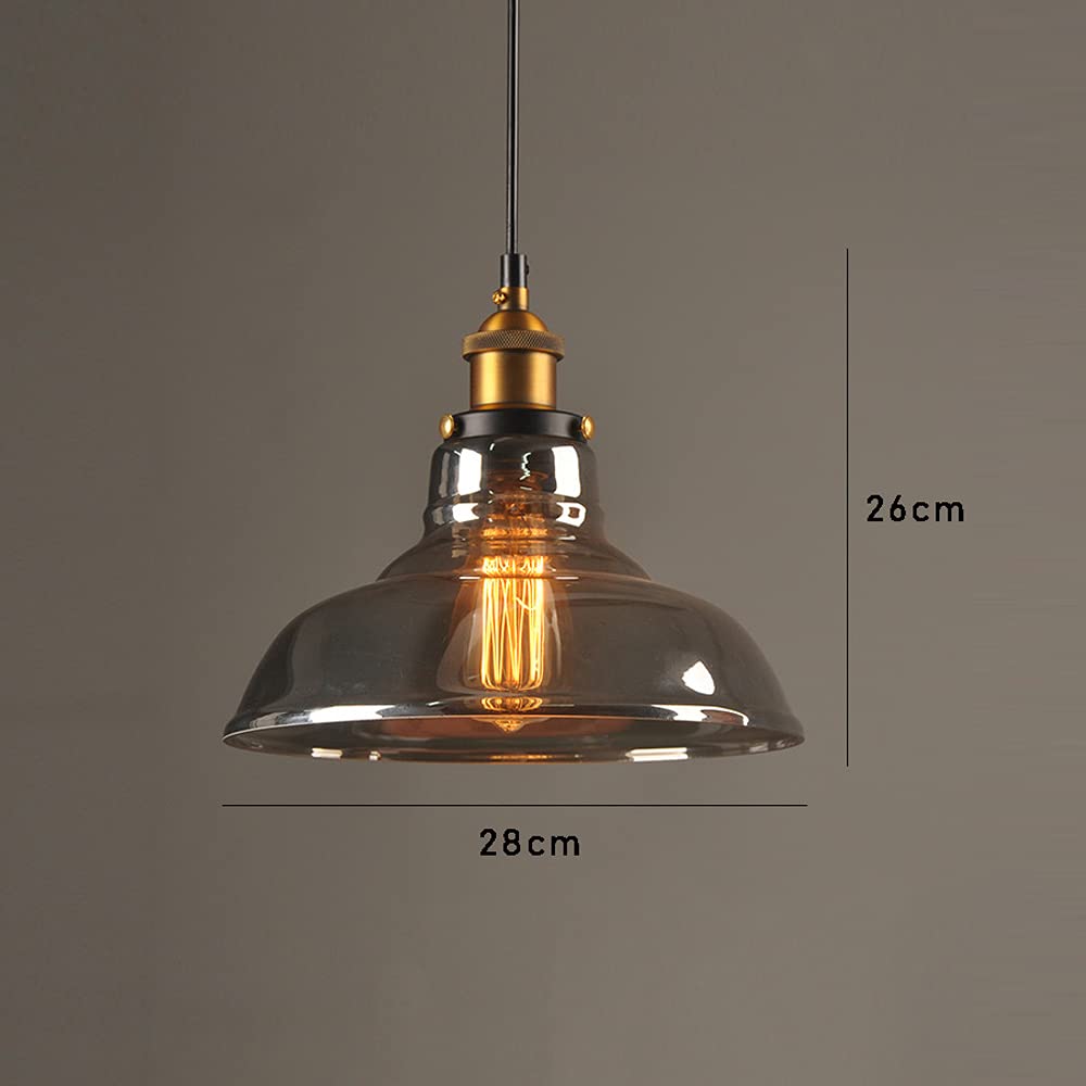 Baska Lampada A Sospensione In Vetro Industriale Edison Vintage Cucina Isola Lampada A Sospensione Lampadario, Sala Da Pranzo Agriturismo Sospensione Apparecchio Di Illuminazione, E27 Rustico Goccia S