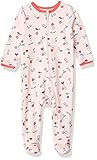 absorba Men's Footed Coverall, Equator Pink/Coral Stroke, 0-3 Months