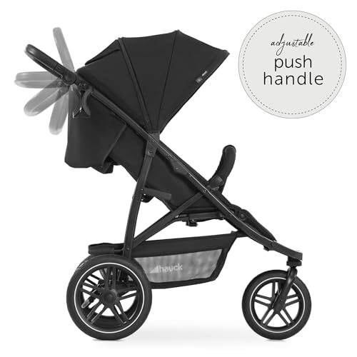 hauck Rapid 3R Carro 3 Ruedas Bebe - Silla de Paseo Ligera hasta 22 Kilos - Carrito Reclinable desde Nacimiento con Protección UV 50+ - Neumáticos de Goma - Compacto - Cesta Grande - Negro - imagen 8