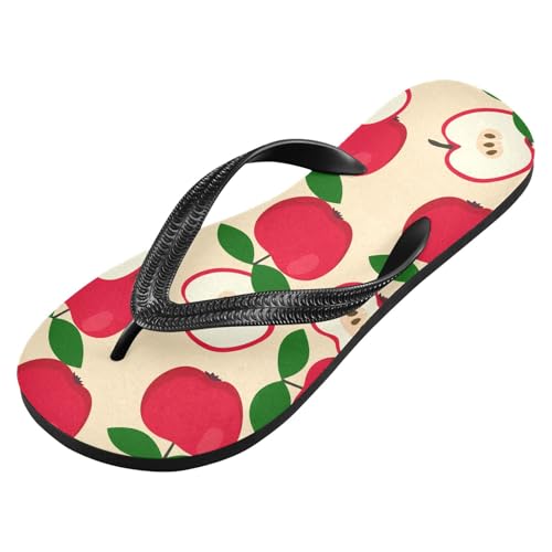 Sinestour Green Fruit Beige Flip Flops for Beach Thong Sandals Anti-slip Lightweight Beach Slippers for Summer Travel Swim2