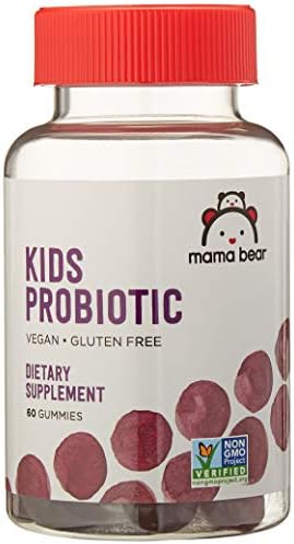 Amazon Brand - Mama Bear Vegan Probiotic, Berry, 60 Gummies, 1 Billion CFU per Gummy
