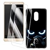 OAGELIM 2er Pack Bildschirm Schutzfolie + Hülle Kompatibel mit ZTE Nubia Z11 Max (6 Zoll) Künstlerisch Bedruckte Hülle & Gehärtetes Glas Kratzfest (Ziel)