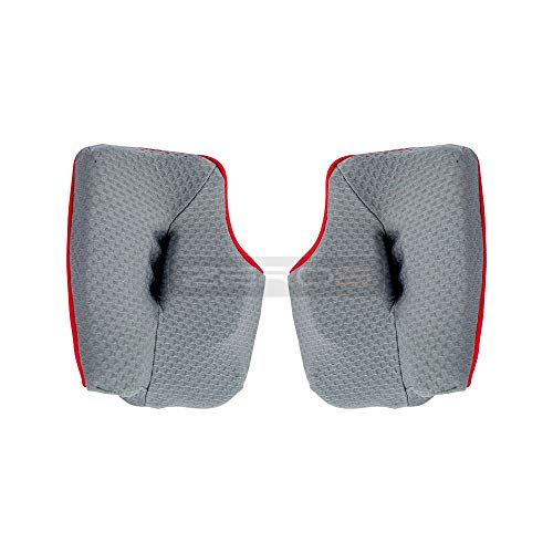 Mousses de Joues ARAI Dry-Cool Gris Rouge 20mm Epaisseur Standard XXL Casque MX-V