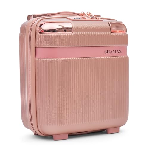 Image of SHAMAX Vanity Box Makeup Organiser Case (Waterproof) ABS Stylish Cosmetic Storage Jewellery, Skincare & Beauty Storage Jewellery Box Cosmetic Artist (Travel-Friendly) (Rose Gold)