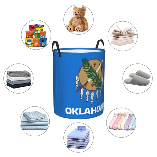 Panier à linge haut imprimé Oklahoma grand format rangement