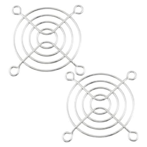 sourcing map 60mm Ventilador Ordenador PC Protector De Rejilla Metal Protector Dedos 2 Piezas