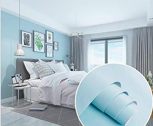 Yasinet 17.71" X 118" Teal Wallpaper Peel And Stick Wallpaper Teal Solid Color Wall Paper Teal Contact Paper Adhesive Wallpaper Decorative Removable Teal Wrapping Paper Shelf Liner Vinyl Film #TOP5