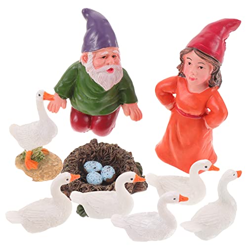 Happyyami 1 Juego Adorno de de jardín Pato en Miniatura Rana de Juguete Mago Funny Adornos para Jardin decoración de de Resina decoración Divertida del del césped