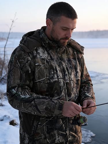 Krumba Uomo Camuffare A caccia Impermeabile Giacca Camouflague S - 4