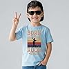 Born to Be A Rock Star Music Boys T-Shirt Kids Graphic Novelty Tee Retro Silhouette Guitar Design for Young Lovers Royal Blue 5-6Y #3