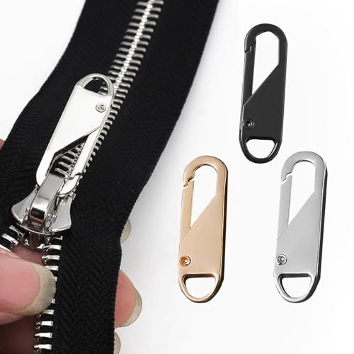 Deoward Zipper Pull, 6 PCS Replacement Metal Zipper Handle Mend Fixer Zipper Tab for Luggage, Suitcases, Backpacks, Jackets, Purses, Handbags - Thumbnail 6