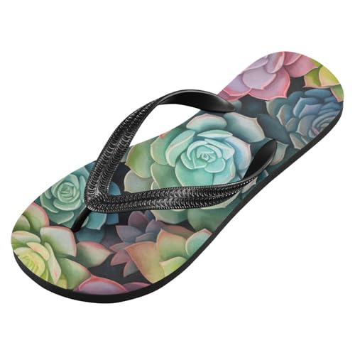 Women Beach Summer Casual Flip Flop SucculentsQuick Dry Sandals Slipper for Men 214B3089