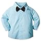 Yilaku Baby Jungen Kleidung Kleikind Anzug Hosen Hemd Strampler Hochzeit Taufanzug Festlich Bekleidungssets für Kleikind Kinder,Himmelblau,110