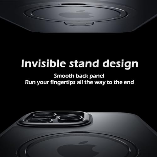 Coque iPhone 16 Plus MagSafe bleue avec support rotatif intégré anti-chute - 6